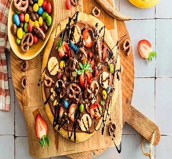 nutella com morango ou banana ou confete