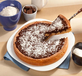 chocolate ao leite e coco ralado
